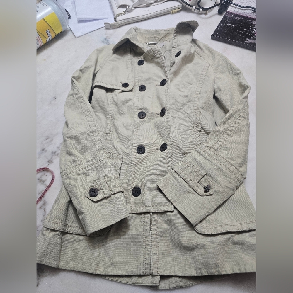 Karen Millen Beige Double-Breasted Jacket